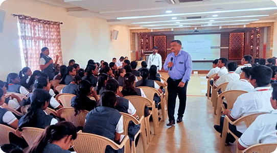 Students learning in classroom