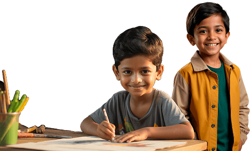 Students attending workshop with parents