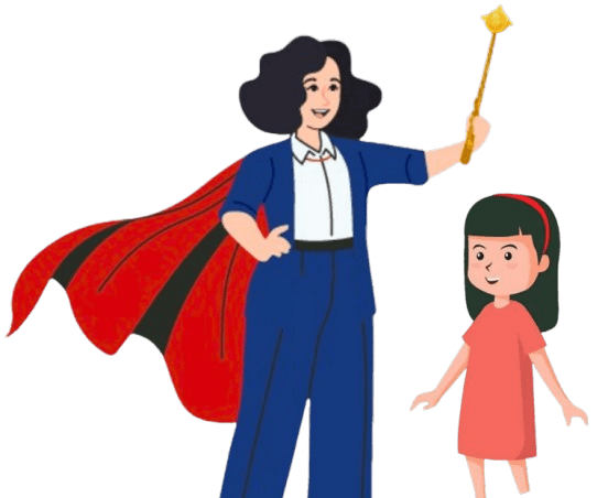 Teacher and student illustration