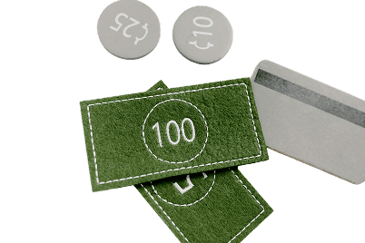 Coins and cash illustration